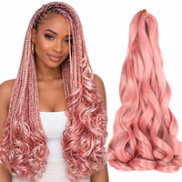 MP2 24 inch French curl braiding hair, model and hair bundle
