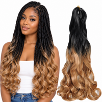 OT 1B 27 24 inch French curl braiding hair, model and hair bundle