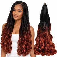 OT1B 350 24 inch French curl braiding hair, model and hair bundle