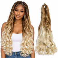 OT27 613 24 inch French curl braiding hair, model and hair bundle