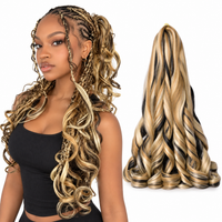 P1B 27 613 24 inch French curl braiding hair, model and hair bundle