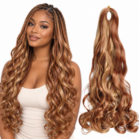 P27 30 24 inch French curl braiding hair, model and hair bundle