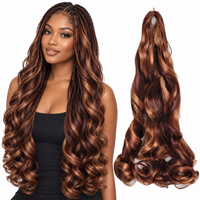 P30 33 24 inch French curl braiding hair, model and hair bundle
