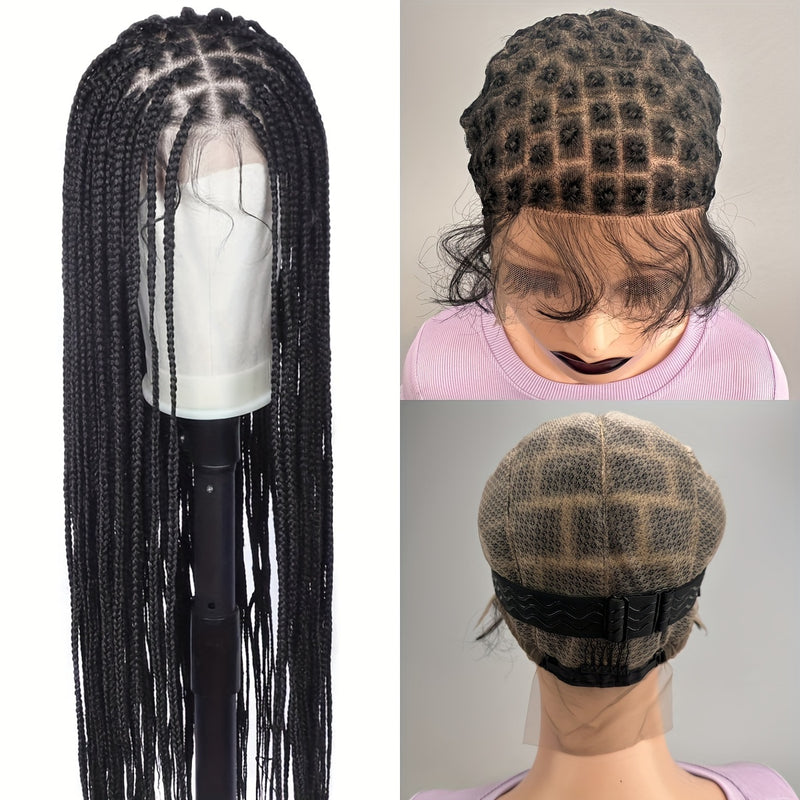 Embroidered Full Double Lace Woven Wig Cap, DIY Wig Cap For Crochet Hair Extensions, Crochet Wig Cap With Baby Hair, Wig Sewing Crochet Wig Cap Square Base