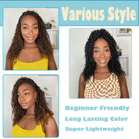 Goddess Passion Twist Crochet Hair 14 Inch 3 Packs Passion Twist Crochet Hair With Curly Ends Boho Style Passion Twist Hair Pre Twisted Short Twist Hair Crochet Braids For Women