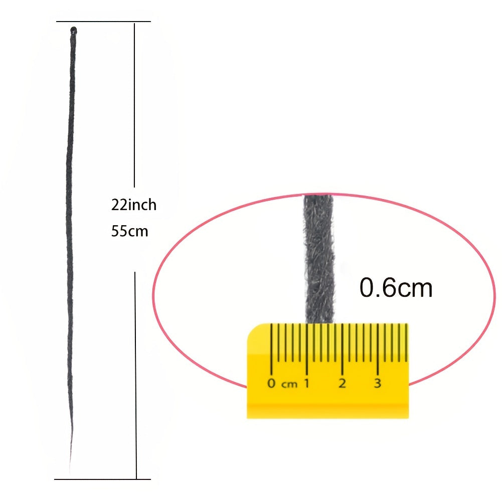 25pcs PLENDAY 24" SE Synthetic Dreadlocks, Soft 0.6cm Thick Thin Single Ended Crochet Hair Extensions, Low Temperature Fiber, Unisex Adult