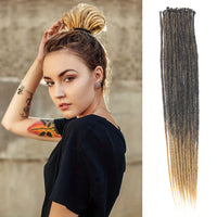 25pcs PLENDAY 24" SE Synthetic Dreadlocks, Soft 0.6cm Thick Thin Single Ended Crochet Hair Extensions, Low Temperature Fiber, Unisex Adult