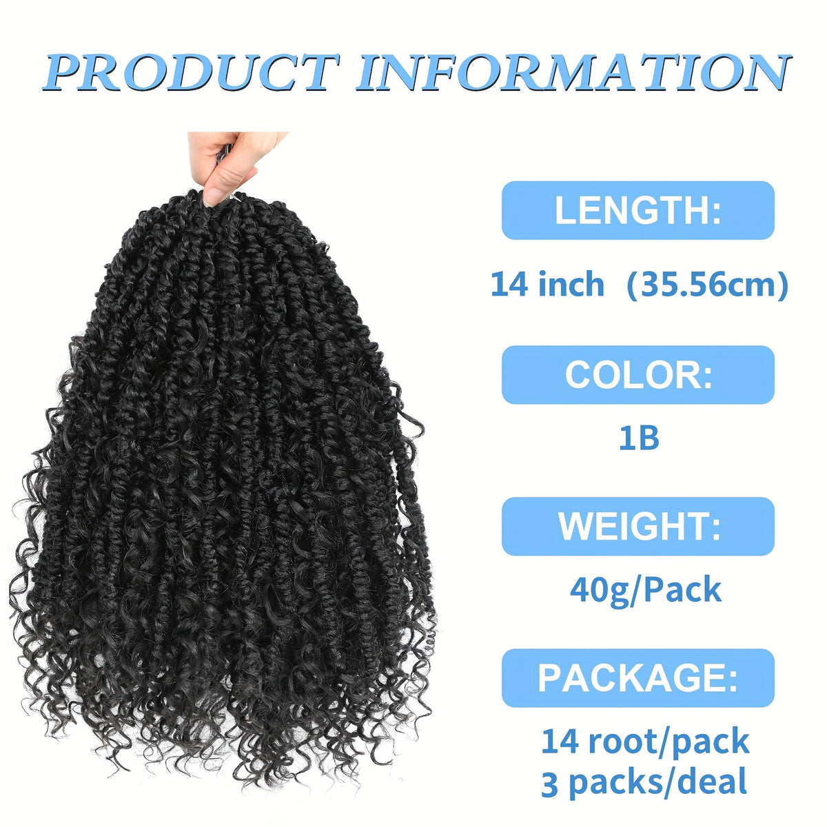 Goddess Passion Twist Crochet Hair 14 Inch 3 Packs Passion Twist Crochet Hair With Curly Ends Boho Style Passion Twist Hair Pre Twisted Short Twist Hair Crochet Braids For Women