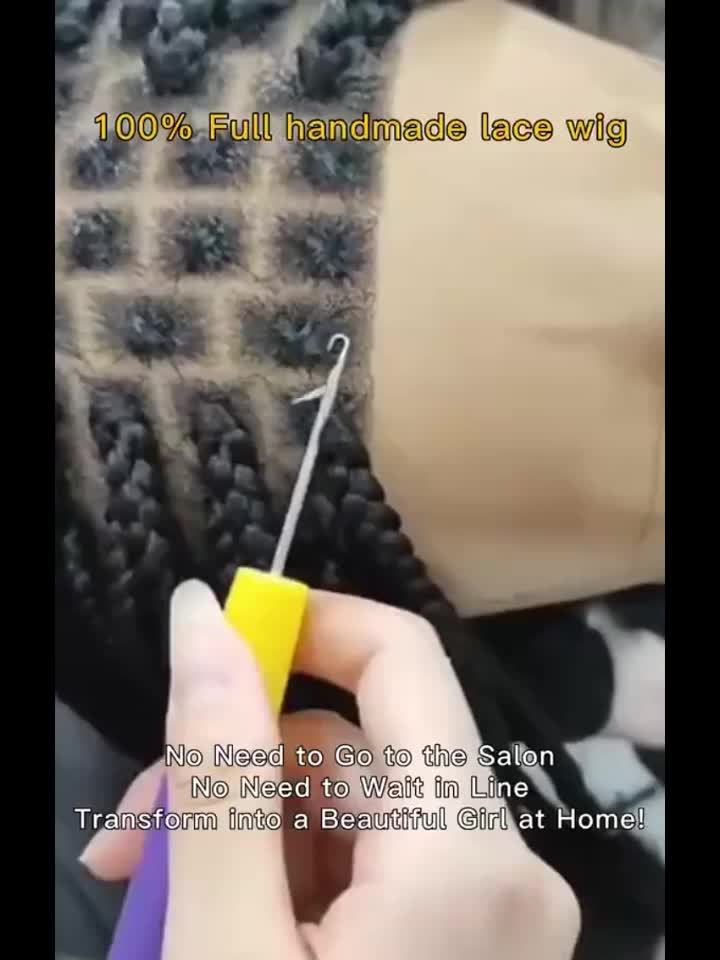 Embroidered Full Double Lace Woven Wig Cap, DIY Wig Cap For Crochet Hair Extensions, Crochet Wig Cap With Baby Hair, Wig Sewing Crochet Wig Cap Square Base