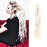 25pcs PLENDAY 24" SE Synthetic Dreadlocks, Soft 0.6cm Thick Thin Single Ended Crochet Hair Extensions, Low Temperature Fiber, Unisex Adult
