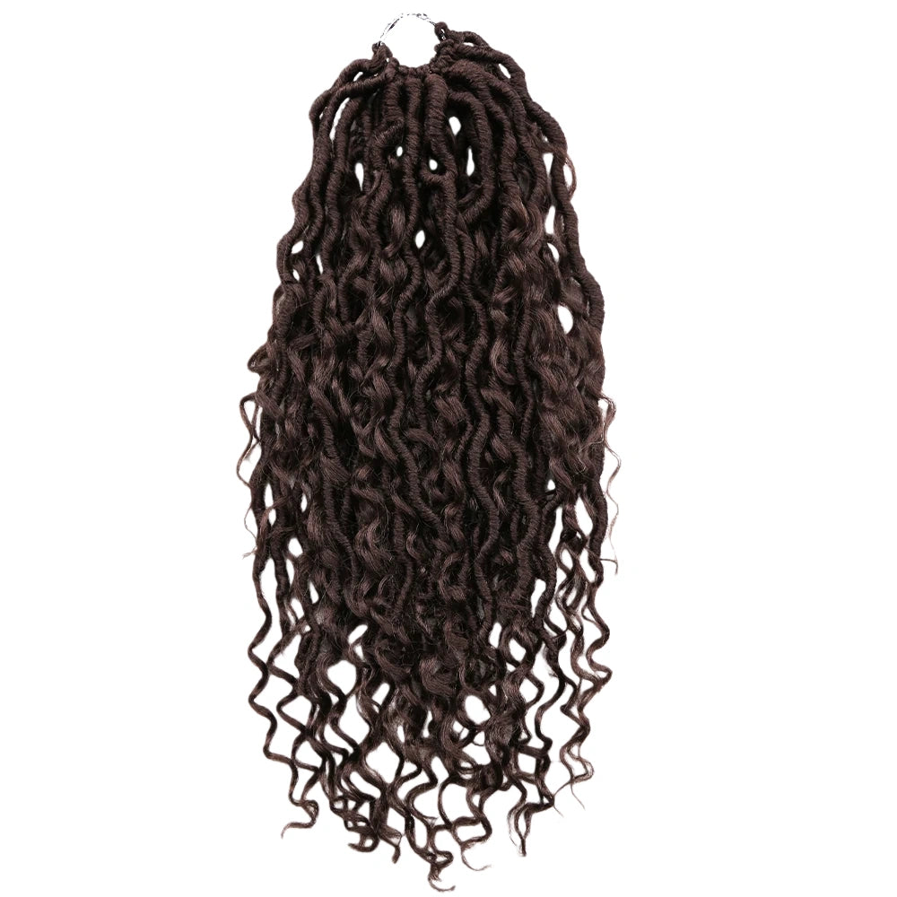 River Locs Crochet Hair Extensions – Curly Faux Locs Braids for Boho / Hippie Style