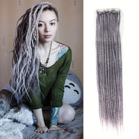 25pcs PLENDAY 24" SE Synthetic Dreadlocks, Soft 0.6cm Thick Thin Single Ended Crochet Hair Extensions, Low Temperature Fiber, Unisex Adult