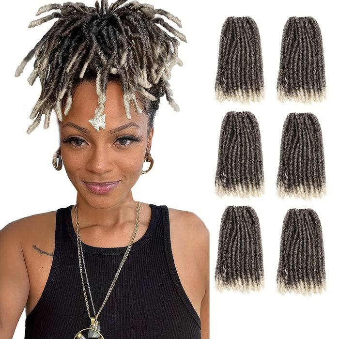6 Packs of Dreadlock Locs 120 Strands Ombre 1B/30 Pre-Looped Crochet Hair