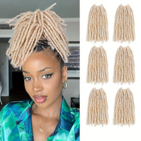 6 Packs of Dreadlock Locs 120 Strands Ombre 1B/30 Pre-Looped Crochet Hair