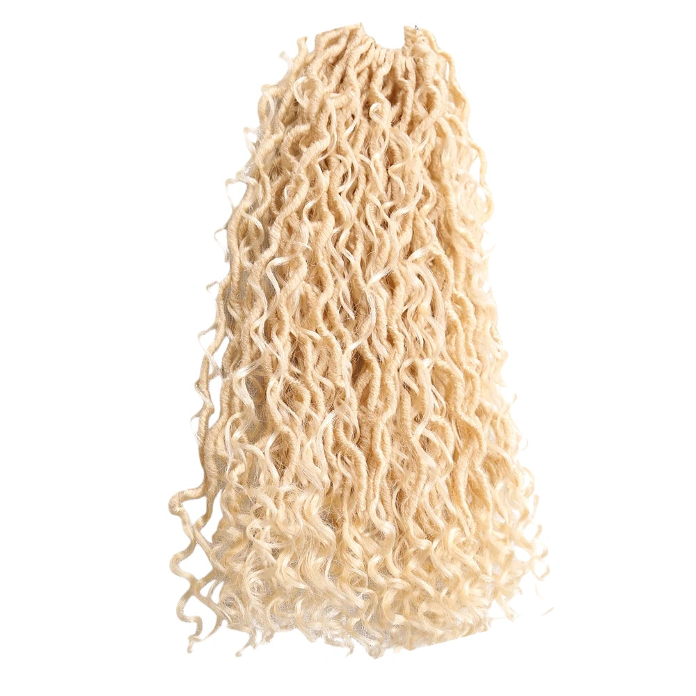 River Locs Crochet Hair Extensions – Curly Faux Locs Braids for Boho / Hippie Style