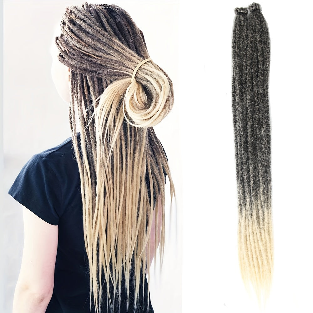 25pcs PLENDAY 24" SE Synthetic Dreadlocks, Soft 0.6cm Thick Thin Single Ended Crochet Hair Extensions, Low Temperature Fiber, Unisex Adult