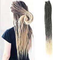 25pcs PLENDAY 24" SE Synthetic Dreadlocks, Soft 0.6cm Thick Thin Single Ended Crochet Hair Extensions, Low Temperature Fiber, Unisex Adult