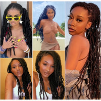 21-Strand 18" Nu Locs Crochet Hair Extensions for Women - Versatile & Easy to Style