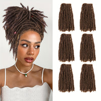 6 Packs of Dreadlock Locs 120 Strands Ombre 1B/30 Pre-Looped Crochet Hair
