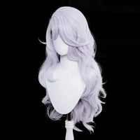 70cm Long Silver Purple Cosplay Wig – Heat Resistant Synthetic Wig for Anime-Inspired Styling