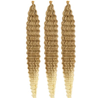 Deep Wave Synthetic Braiding Hair – 3PCS 32″ Ocean Wave Crochet Hair Extensions