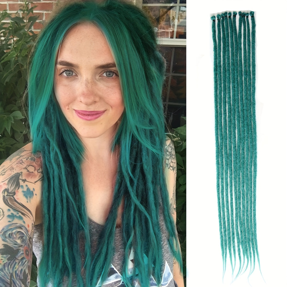 25pcs PLENDAY 24" SE Synthetic Dreadlocks, Soft 0.6cm Thick Thin Single Ended Crochet Hair Extensions, Low Temperature Fiber, Unisex Adult