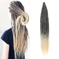 20 Strands Pre-Looped Dreadlock Extensions - 24 Inch Handmade, 0.6cm Width, Synthetic Single Ended Crochet Braids for Women - Lightweight & Easy Install for Halloween