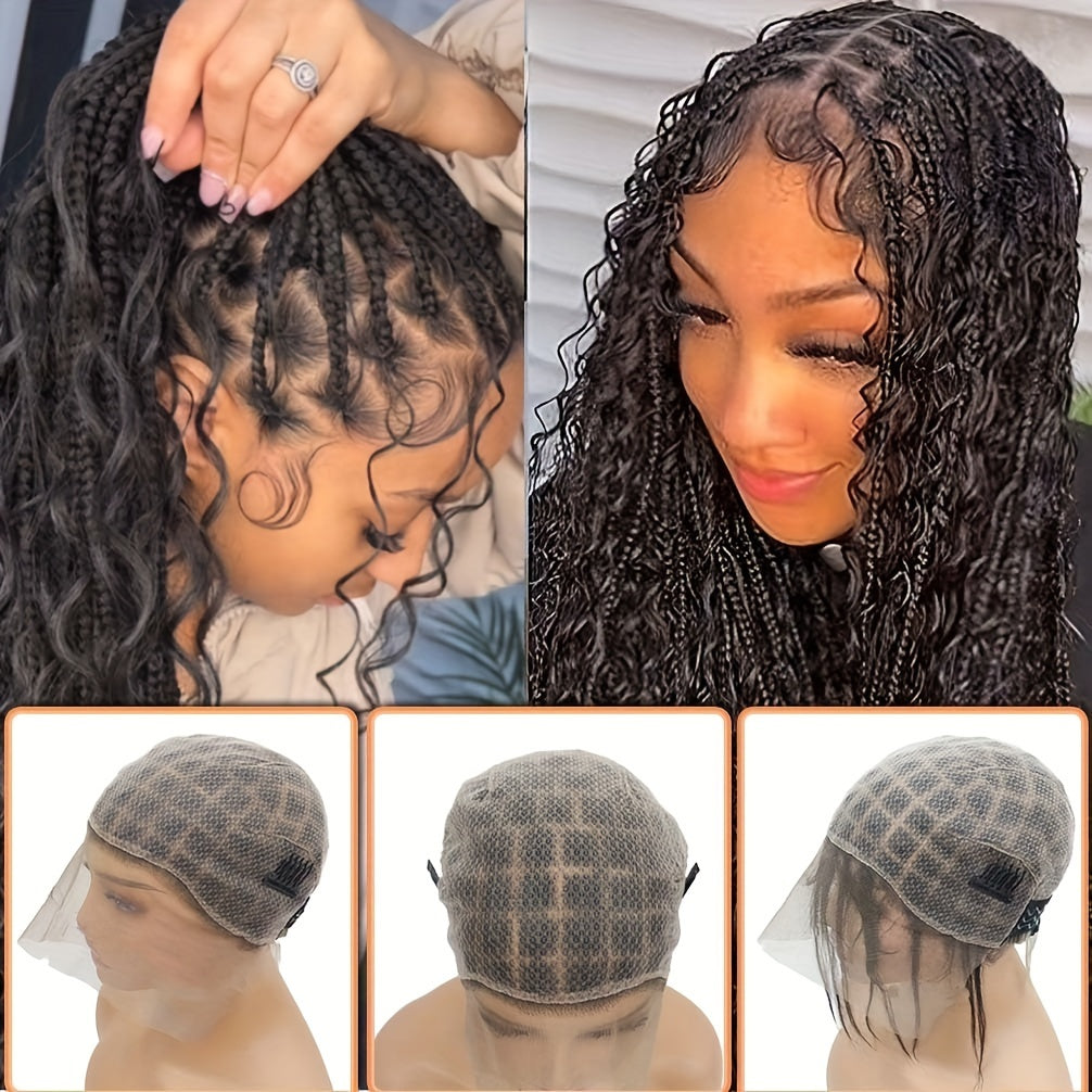 Embroidered Full Double Lace Woven Wig Cap, DIY Wig Cap For Crochet Hair Extensions, Crochet Wig Cap With Baby Hair, Wig Sewing Crochet Wig Cap Square Base