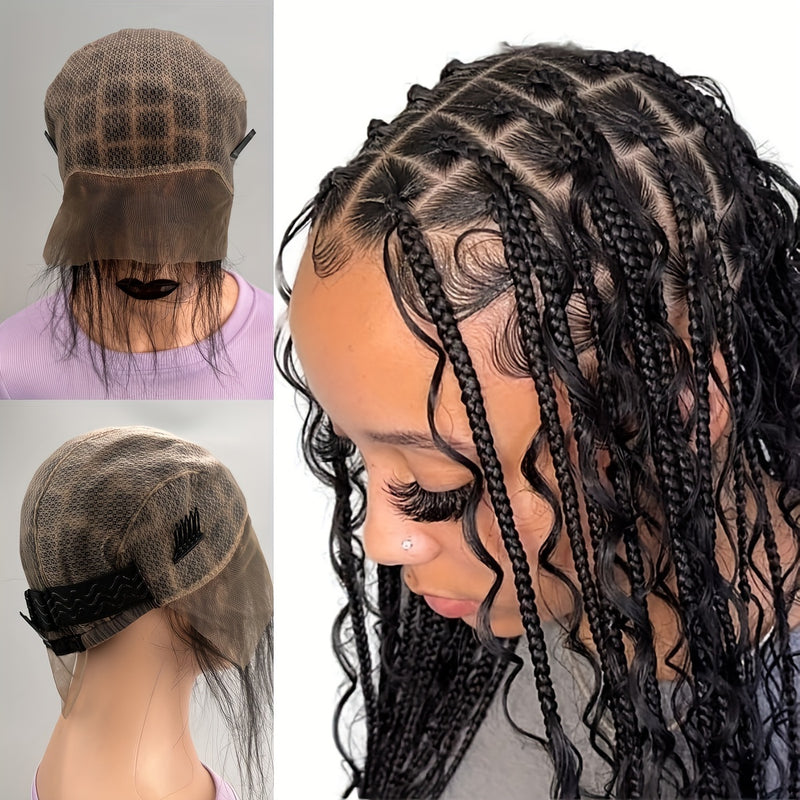 Embroidered Full Double Lace Woven Wig Cap, DIY Wig Cap For Crochet Hair Extensions, Crochet Wig Cap With Baby Hair, Wig Sewing Crochet Wig Cap Square Base