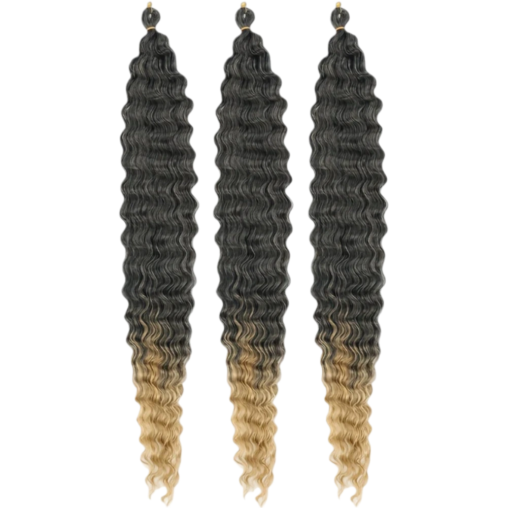Deep Wave Synthetic Braiding Hair – 3PCS 32″ Ocean Wave Crochet Hair Extensions