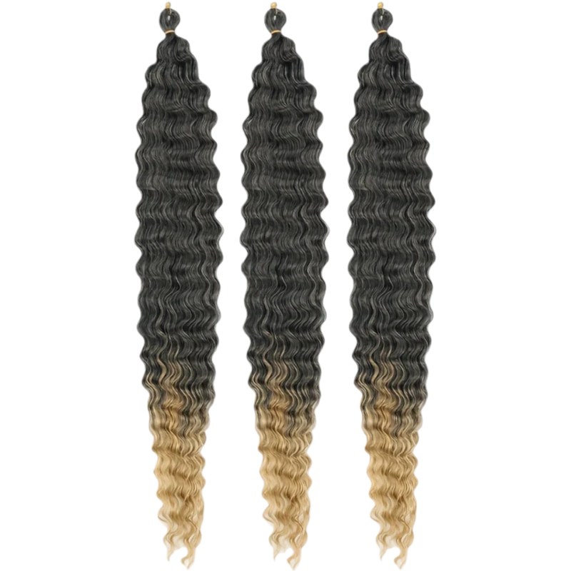 Deep Wave Synthetic Braiding Hair – 3PCS 32″ Ocean Wave Crochet Hair Extensions