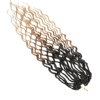 24 Inch Goddess Faux Locs Crochet Hair – Synthetic Boho Curly Braiding Hair Extensions for Women & Girls