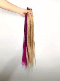 20 Strands Pre-Looped Dreadlock Extensions - 24 Inch Handmade, 0.6cm Width, Synthetic Single Ended Crochet Braids for Women - Lightweight & Easy Install for Halloween