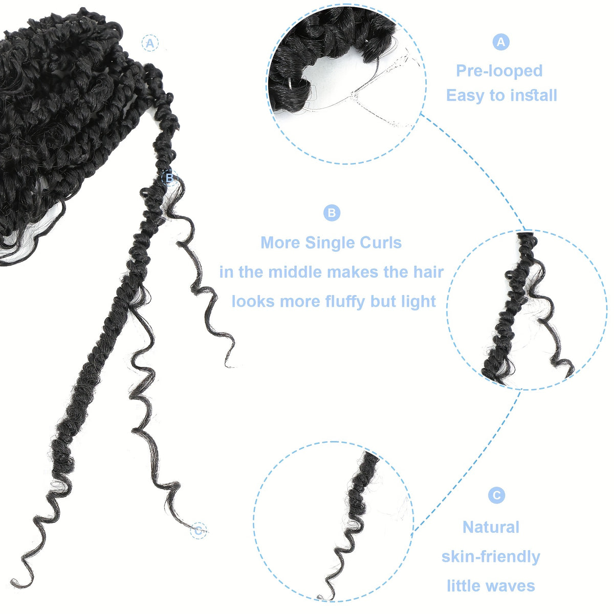 Goddess Passion Twist Crochet Hair 14 Inch 3 Packs Passion Twist Crochet Hair With Curly Ends Boho Style Passion Twist Hair Pre Twisted Short Twist Hair Crochet Braids For Women