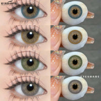 EYESHARE Colored Contact Lenses Light Green Fashion Eyeglass Lenses Gray Natural Color Lenses Light Purple Lenses 1 Pair