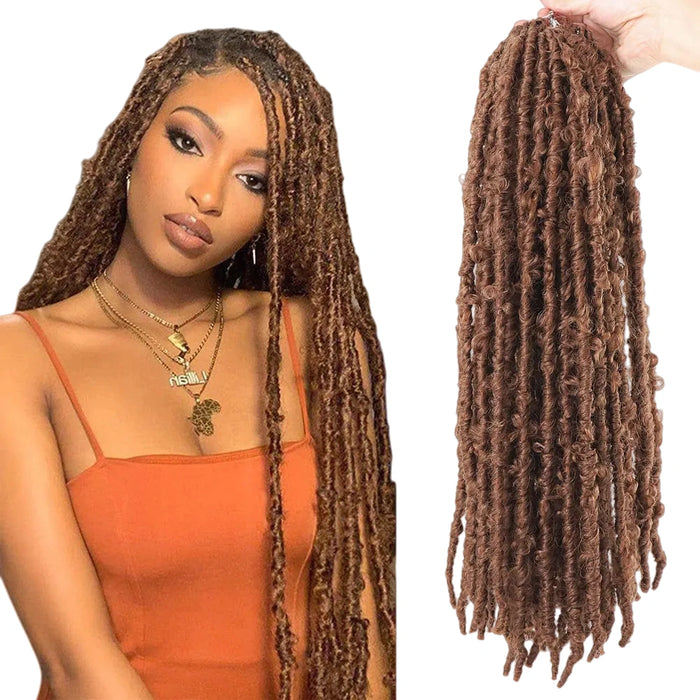 Butterfly Locs Crochet Hair Braids – 24-36″ Pre-Looped Soft Locs Synthetic Extensions