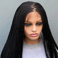 Glueless Micro Braid braided wig on 5x5 HD lace Frontal wig Customizable Tiny braid wig For black women Glueless braid wigs