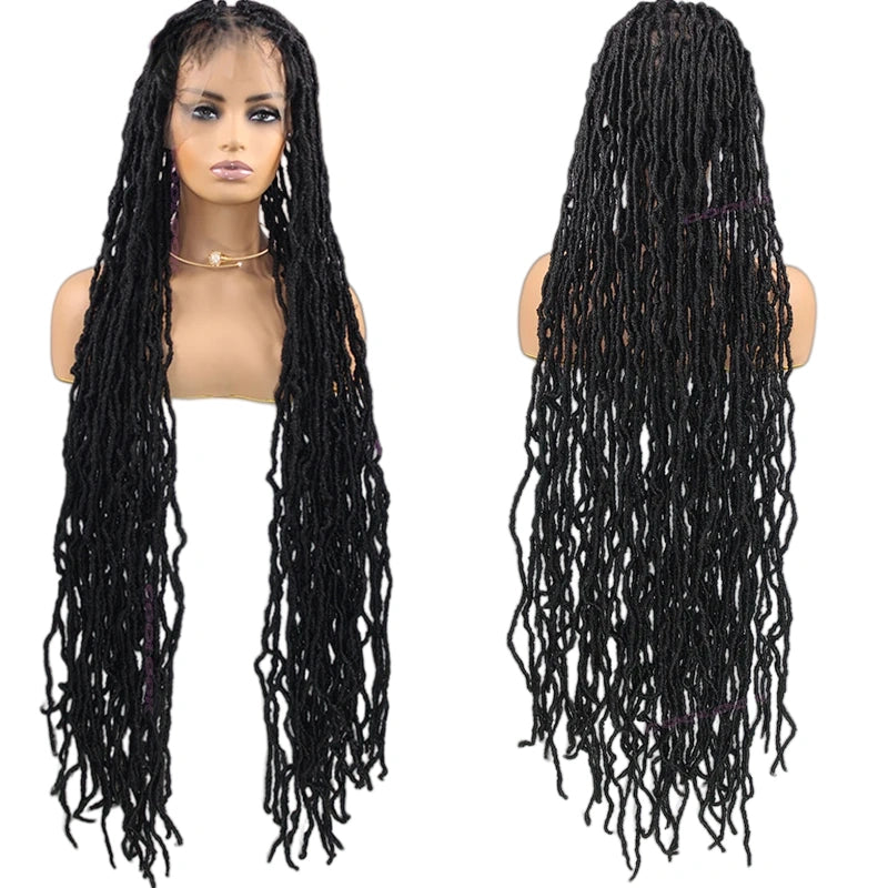 40" Dreadlock Wig Synthetic Full Lace Braided Wigs For Women Box Braids Wig Locs Braid Wig