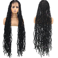 40" Dreadlock Wig Synthetic Full Lace Braided Wigs For Women Box Braids Wig Locs Braid Wig