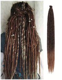 24 Inch Synthetic Dreadlock Extensions | 5 Strands Ombre Hippie Crochet Braids