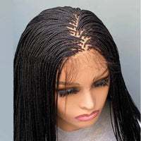 Glueless Micro Braid braided wig on 5x5 HD lace Frontal wig Customizable Tiny braid wig For black women Glueless braid wigs