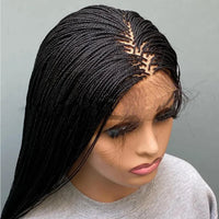 Glueless Micro Braid braided wig on 5x5 HD lace Frontal wig Customizable Tiny braid wig For black women Glueless braid wigs