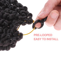 Passion Twist Red Hair 18 Inch Red Burgundy Pre-twisted Passion Twists Crochet Hair Pre-looped Curly synthetic Hair for Women