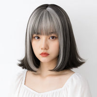 Heat-Resistant Pink Cosplay Wig with Bangs – 24" Long Straight Anime Wig | Soft Matte Fiber, Natural Look for Women