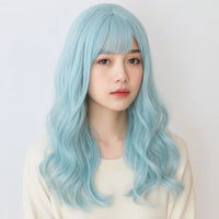 Heat-Resistant Pink Cosplay Wig with Bangs – 24" Long Straight Anime Wig | Soft Matte Fiber, Natural Look for Women