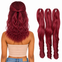 French Curl Braiding Hair 18 Inch – Soft Synthetic Crochet Hair Extensions for Boho Braids