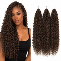 24 Inch Water Wave Crochet Braiding Hair Pink Blonde Synthetic Hair Extensions for Black Women