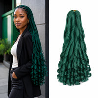 24 Inch French Curl Braiding Hair Synthetic Crochet Extensions Spiral Curl Braids