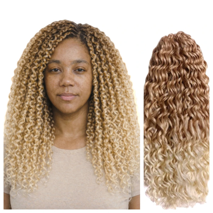 3 Pack Deep Wavy Twist Crochet Hair Synthetic Afro Curly Hair Crochet Braids