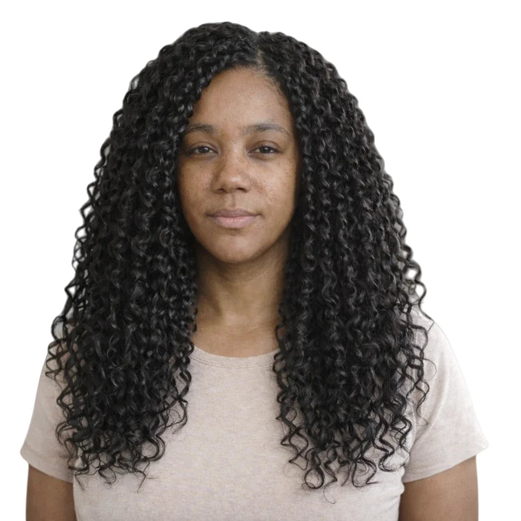 3 Pack Deep Wavy Twist Crochet Hair Synthetic Afro Curly Hair Crochet Braids